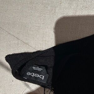 bebe Black Textured Knit Top with Label